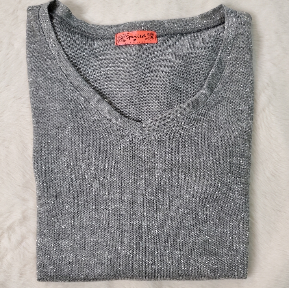 NWOT  Grey Lightweight Sweater - Picture 11 of 15